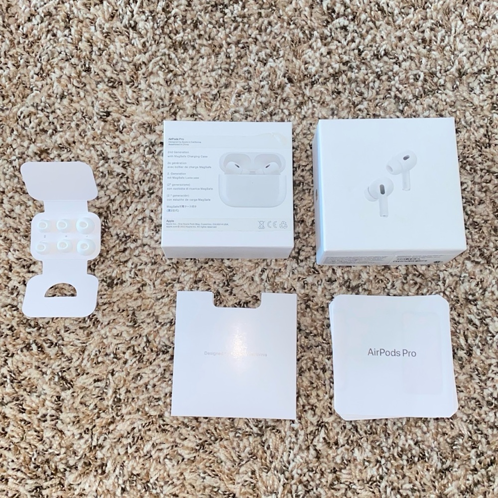 AirPods Pro (2nd generation) box only w/ Manual & ear cushions